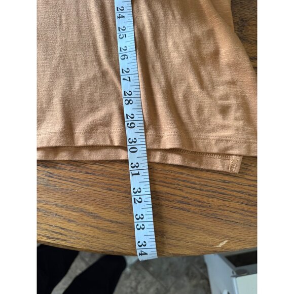 Soft Surroundings Womens Top M Tan 3/4 Sleeve Tunic Rayon/Spandex Blend - Picture 6 of 6